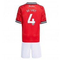 Dětský fotbalový dres Manchester United Matthijs de Ligt #4 2025-26 Domácí Krátký Rukáv (+ trenýrky)